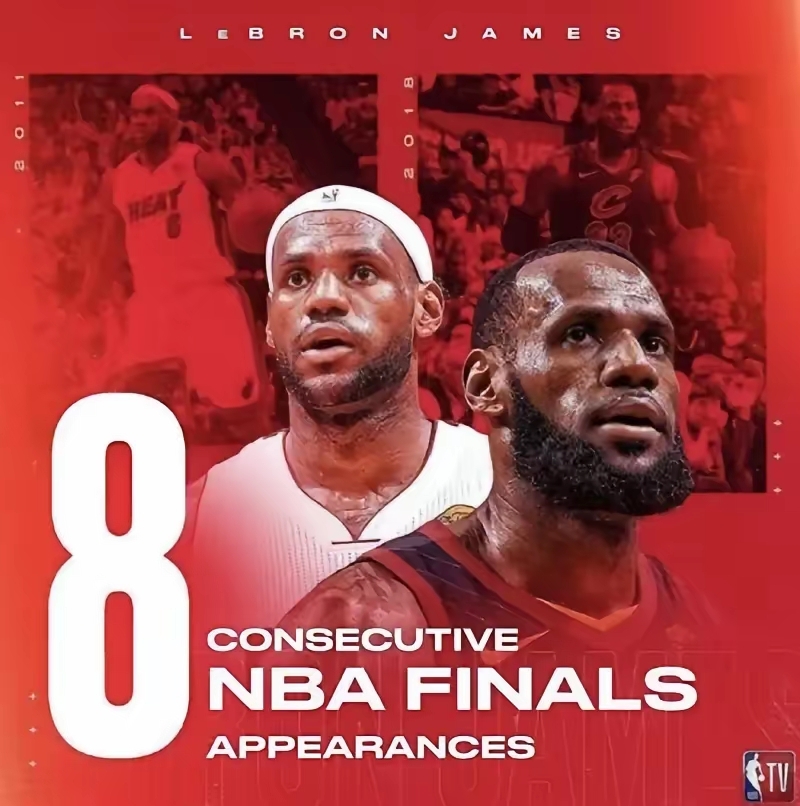 詹姆斯生涯第四座总冠军，成为历史上第七位四冠王的简单介绍